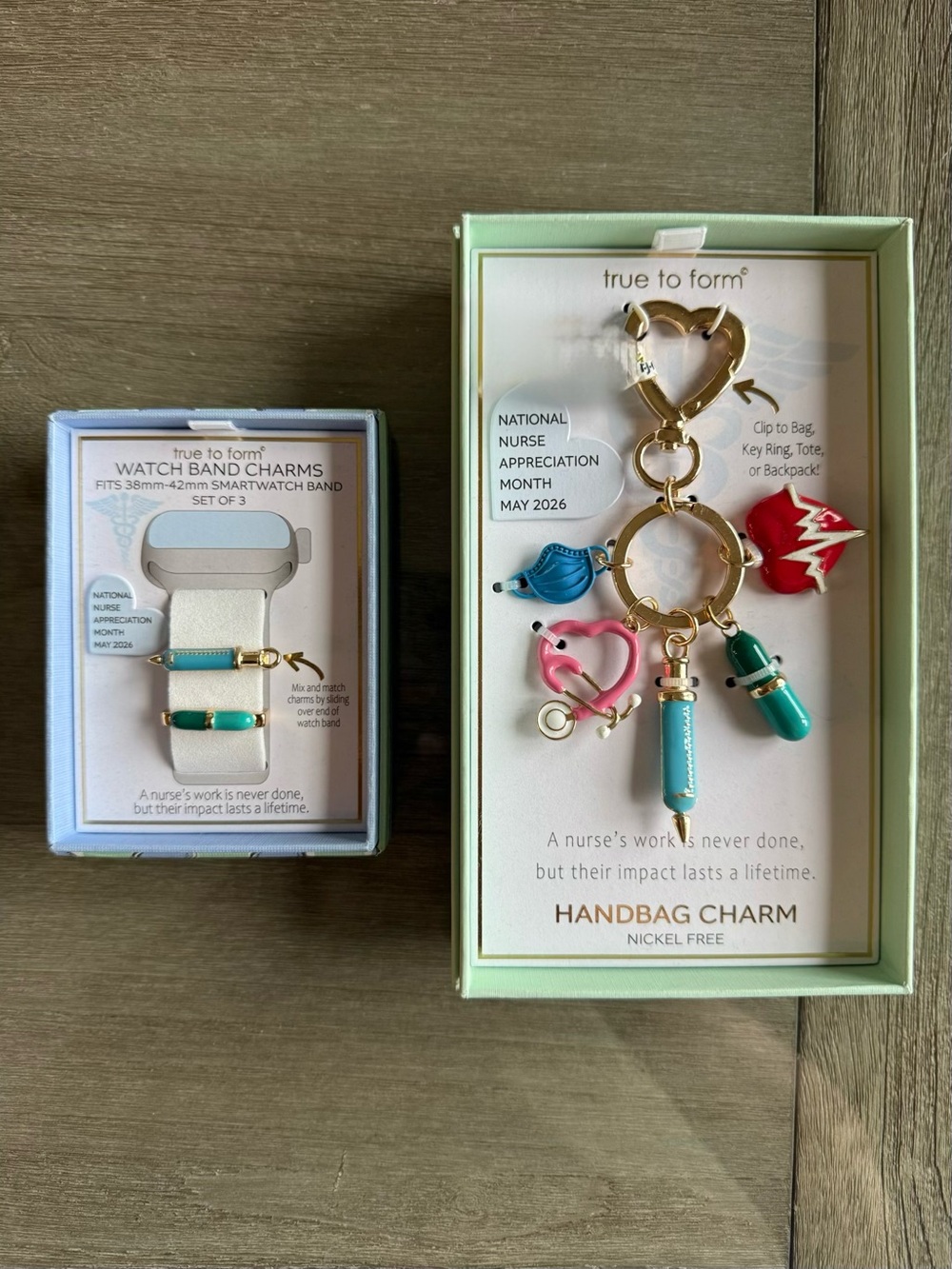 Nurse themed True to form handbag charm & watch charms